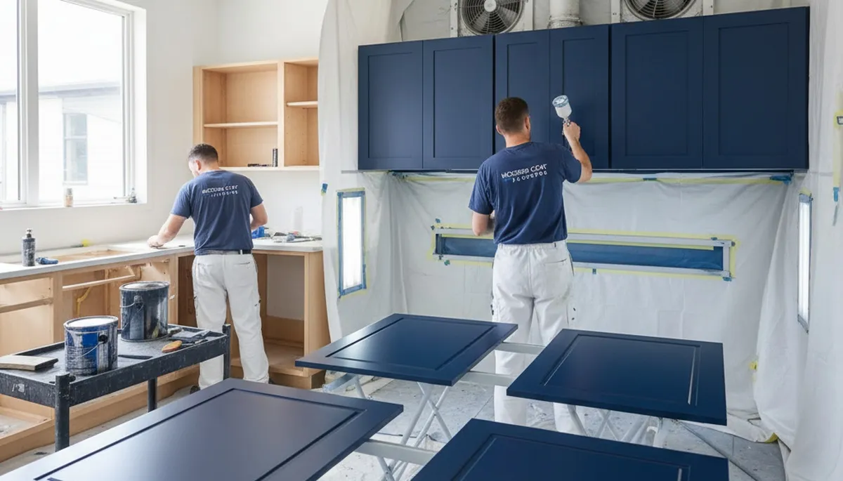 Cabinet painting in Mansfield, MA for a durable, polished kitchen finish