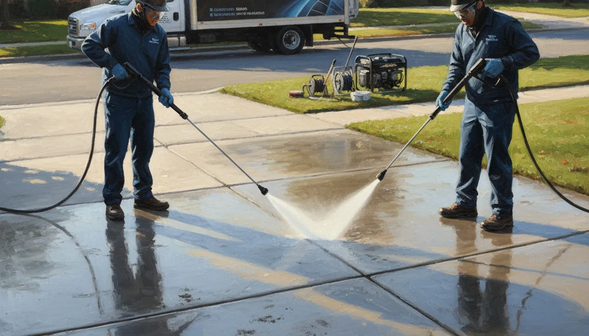 Concrete pressure cleaning service in Mansfield, MA for driveways, walkways, and patios