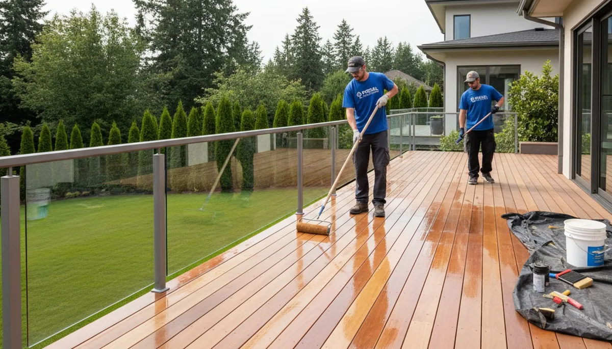 Deck sealing service in Mansfield, MA for weather protection and wood preservation