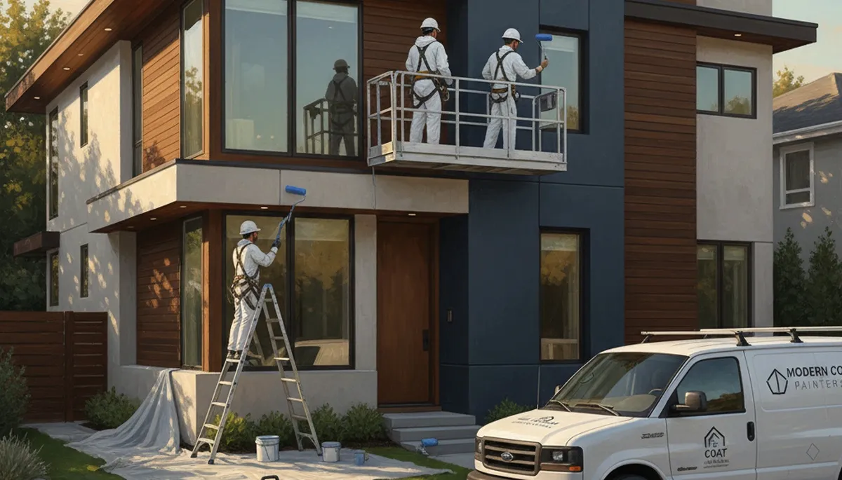 Exterior house painting in Mansfield, MA by Mansfield Paint Pros for weather protection