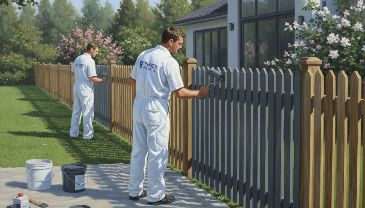 Fence painting service in Mansfield, MA protecting wood fences from weather and rot