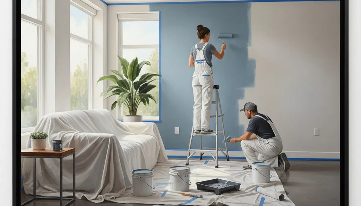 Interior house painting in Mansfield, MA by Mansfield Paint Pros