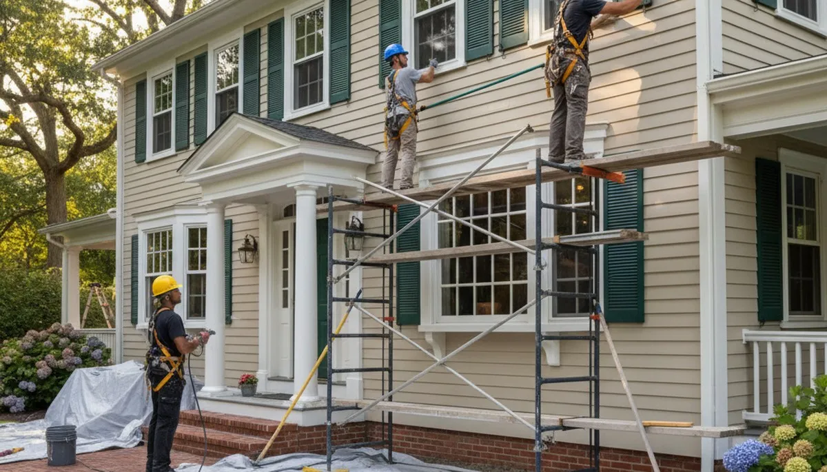 Painting contractor in Mansfield, MA providing professional interior and exterior painting services