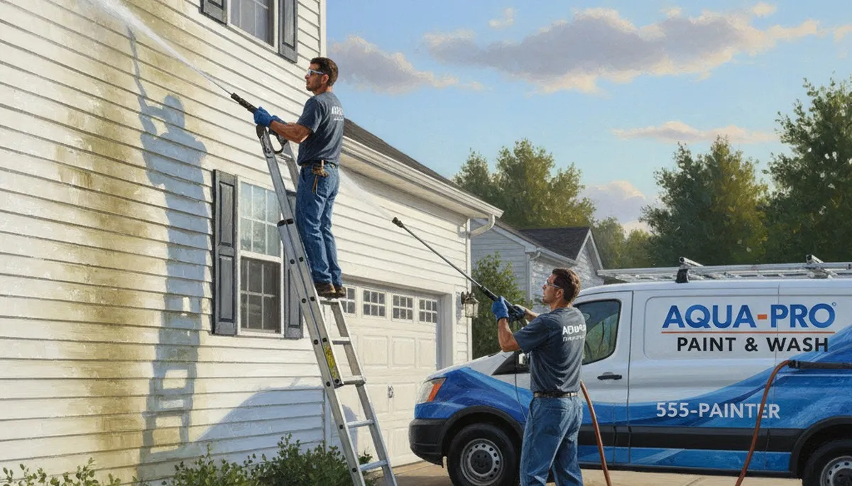 Vinyl siding pressure cleaning in Mansfield, MA for mold, mildew, and grime removal